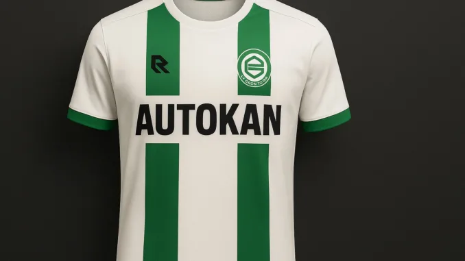 Het nieuwe FC Groningen shirt van Robey met Autokan