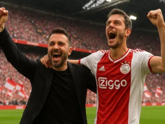 Italiaanse kampioenen bij Ajax: Farioli en Rugani vieren de Amsterdamse titel