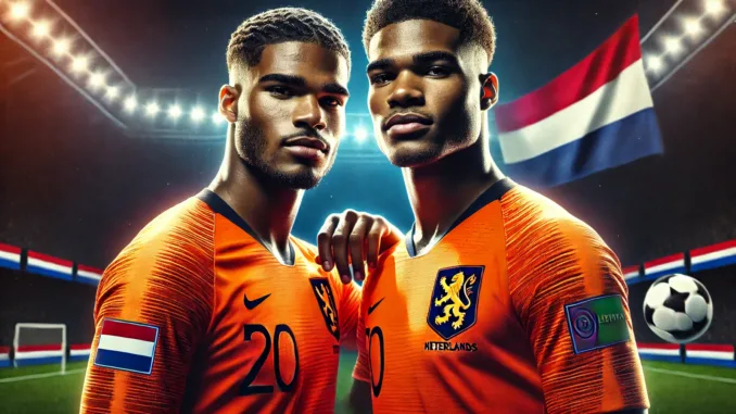 Tweeling_Nederlands_elftal_Timber Tweeling Nederlands Elftal en Timber