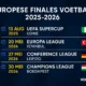 Europese finales 2025-2026