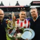 ens Toornstra gehuldigd bij Sparta Rotterdam vanwege zijn 500ste Eredivisiewedstrijd
